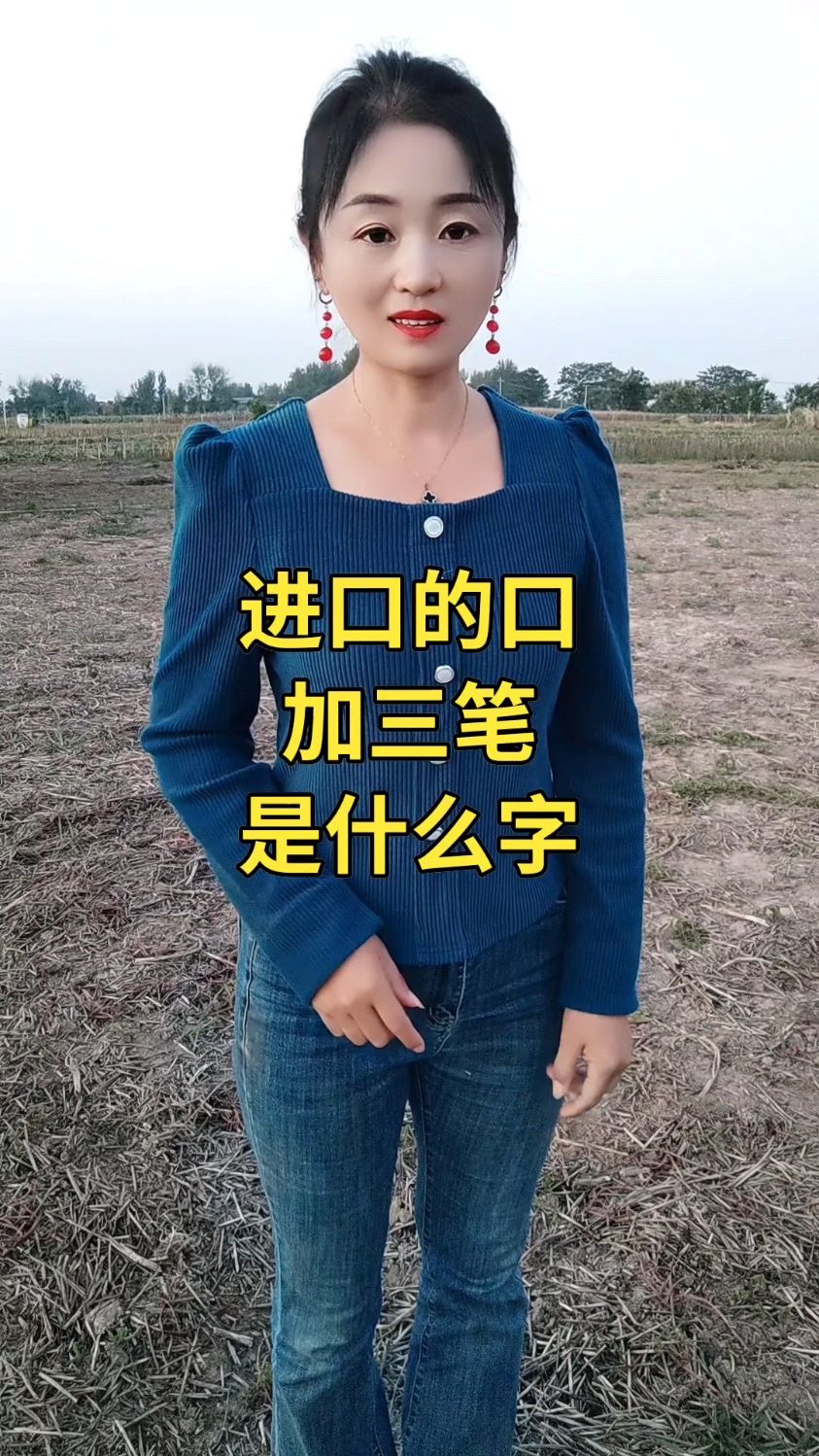 进口的口加三笔是什么字