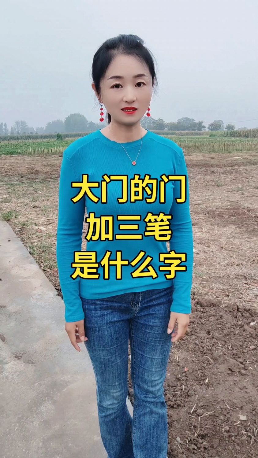 大门的门加三笔是什么字