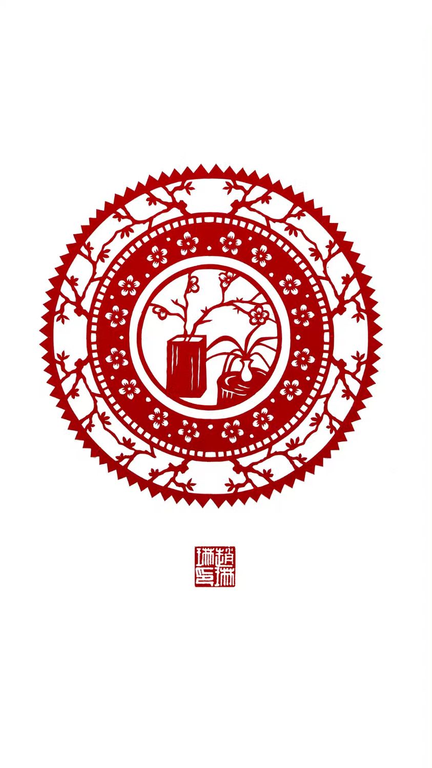 组合团花剪纸创作