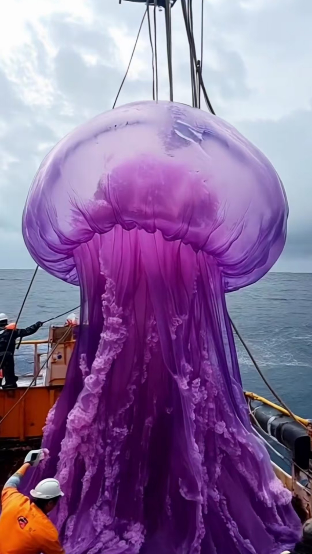 见过这么大的水母吗?