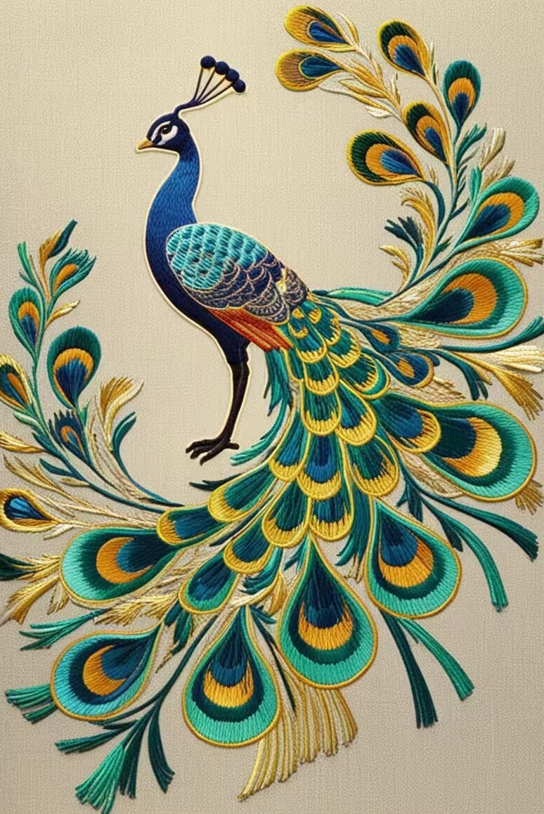 真正美丽漂亮的孔雀.看呐,精美的大羽毛,五彩斑斓真是奇观呀!