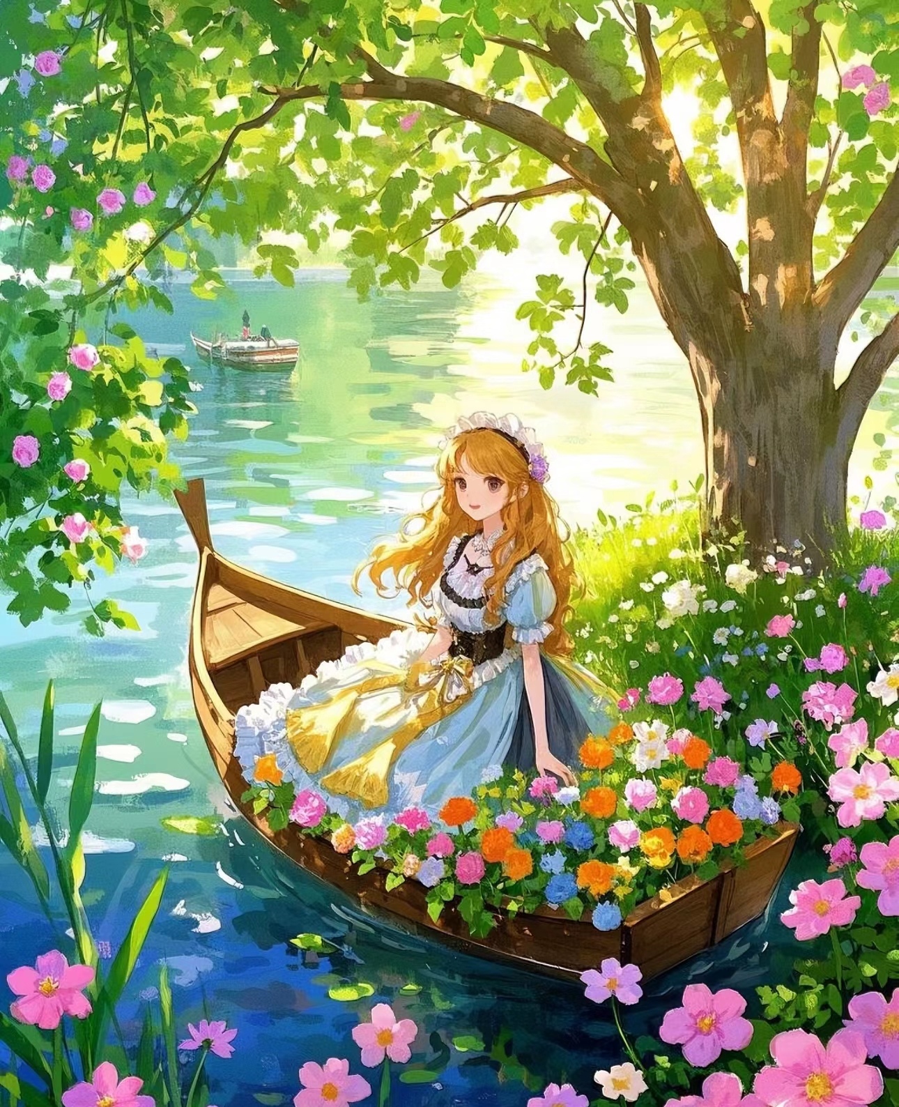 春光明媚,动漫花仙子插画