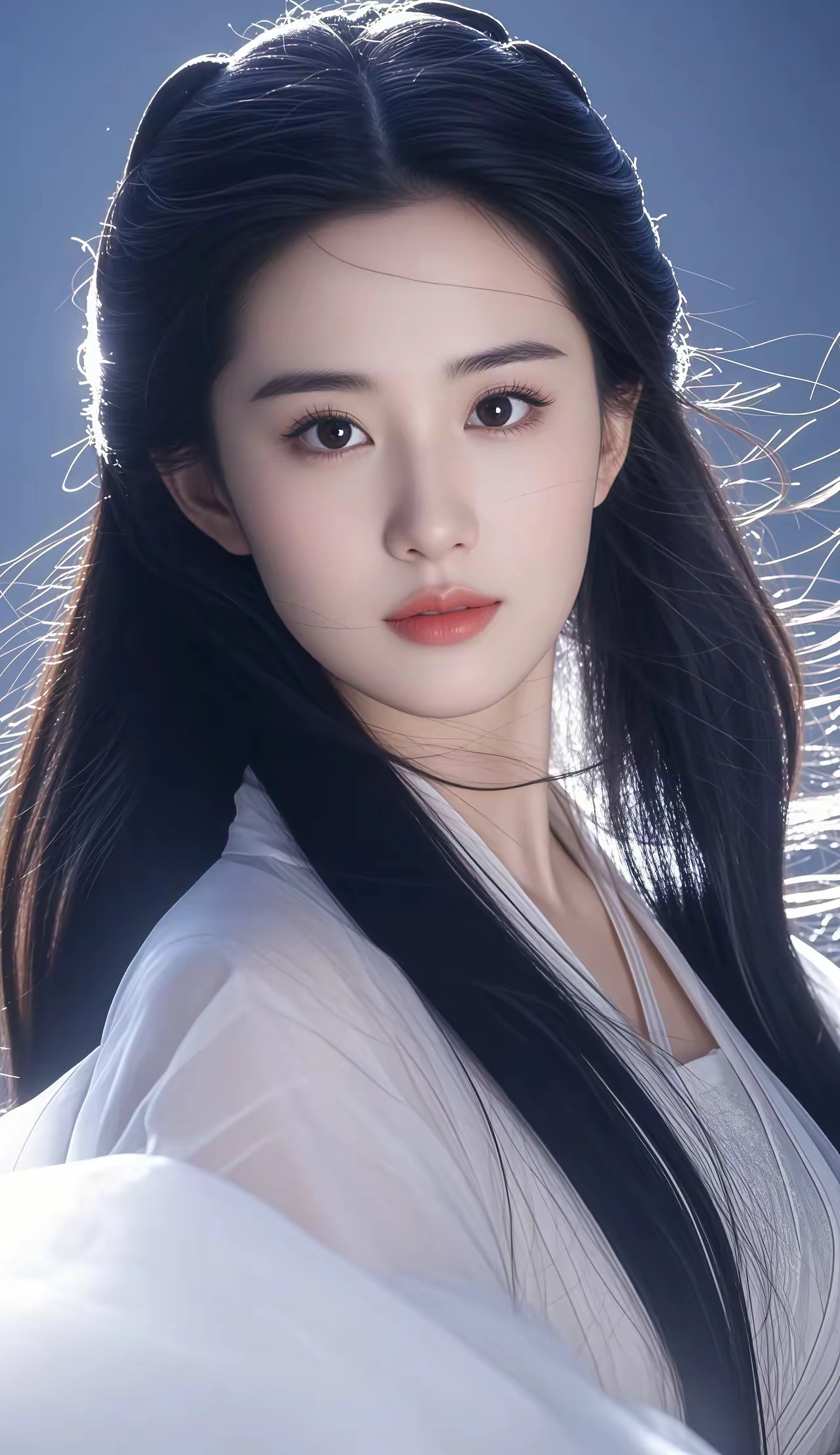 她的古装扮相总是那么仙气飘飘,让人仿佛看到了从古代走出来的仙女