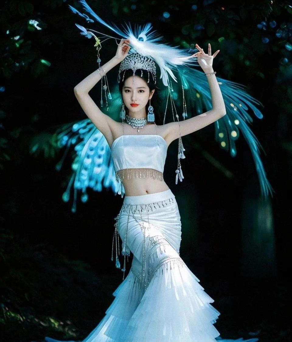 刘亦菲的最新孔雀公主造型闪亮登场啦