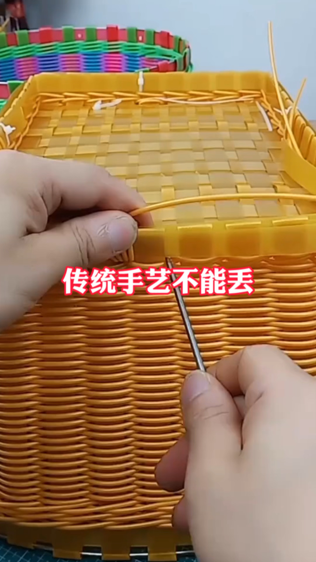 纯手工编织小背篓