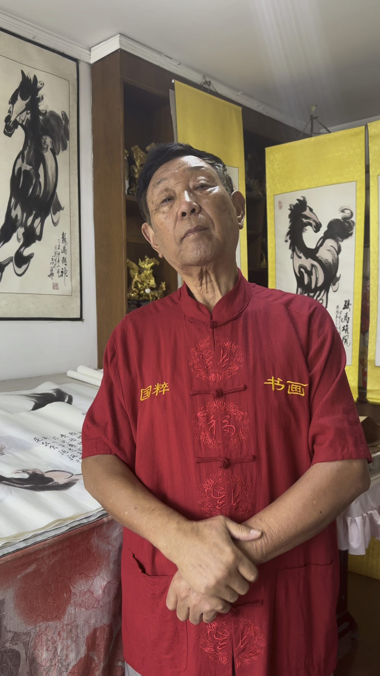 徐悲鸿唯一在世的亲传弟子,陈日新老爷子