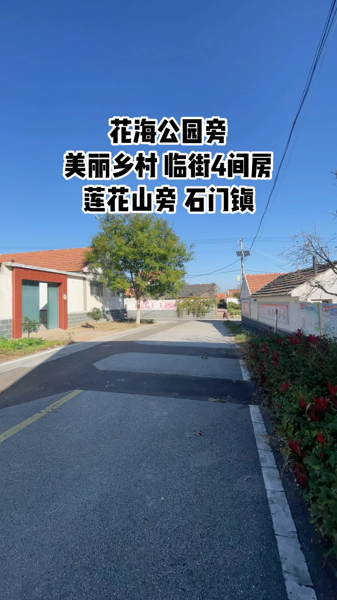 即墨龙泉美丽乡村台子村临街新房门口大街带菜地到镇上1.5公里