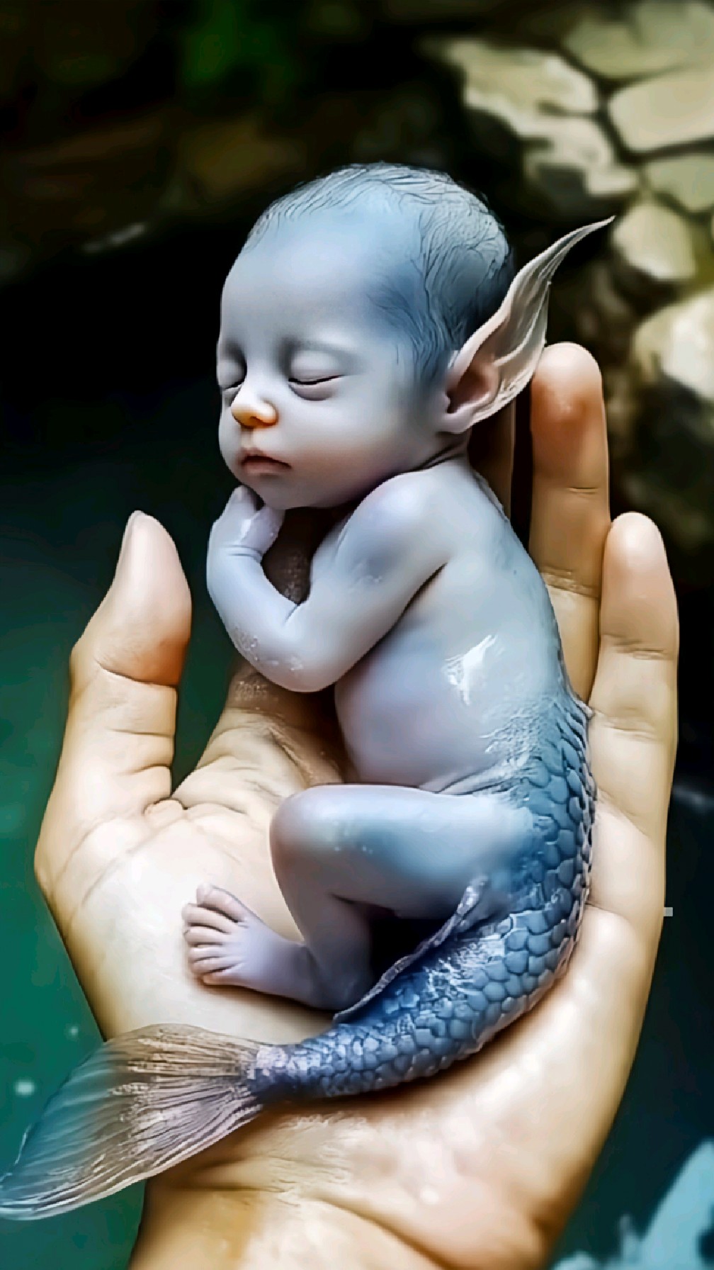 刚睡醒的美人鱼宝宝