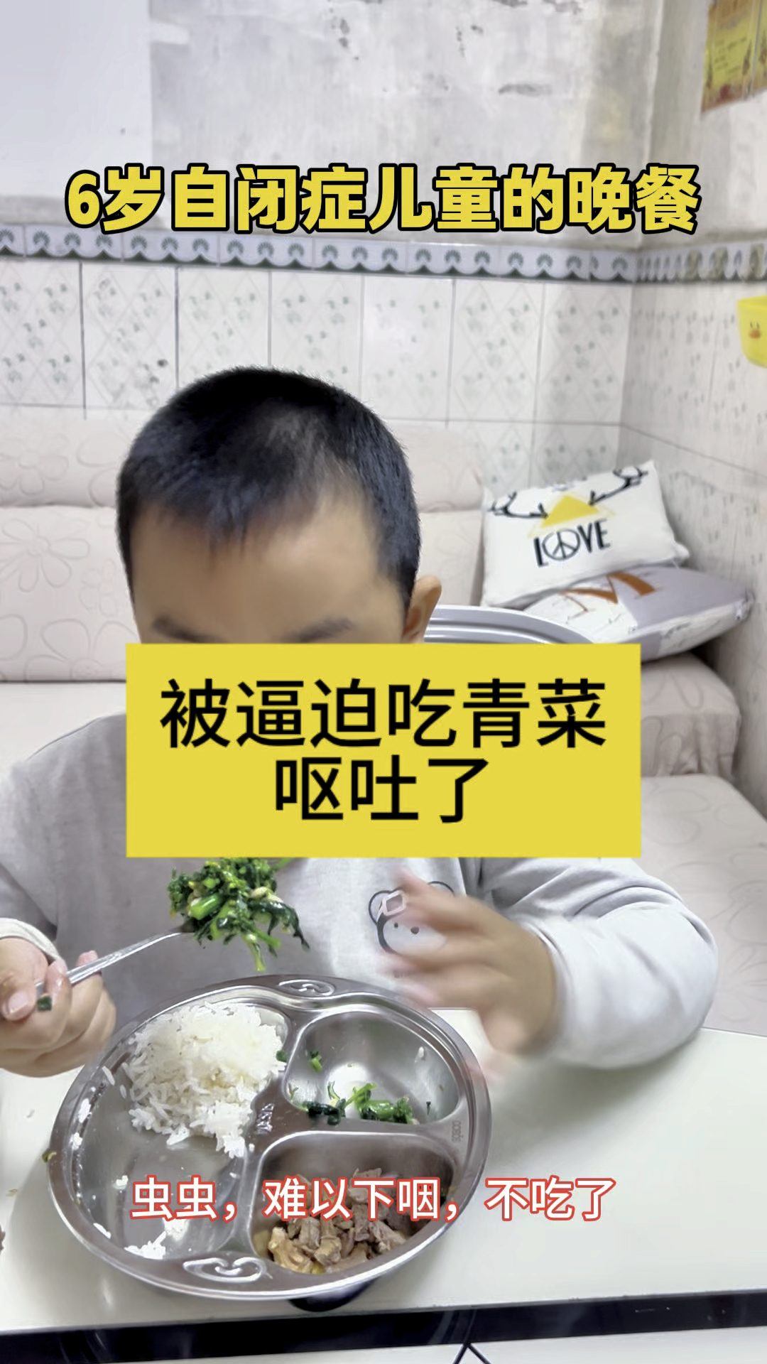 自闭症儿童不吃青菜,吃了会呕吐