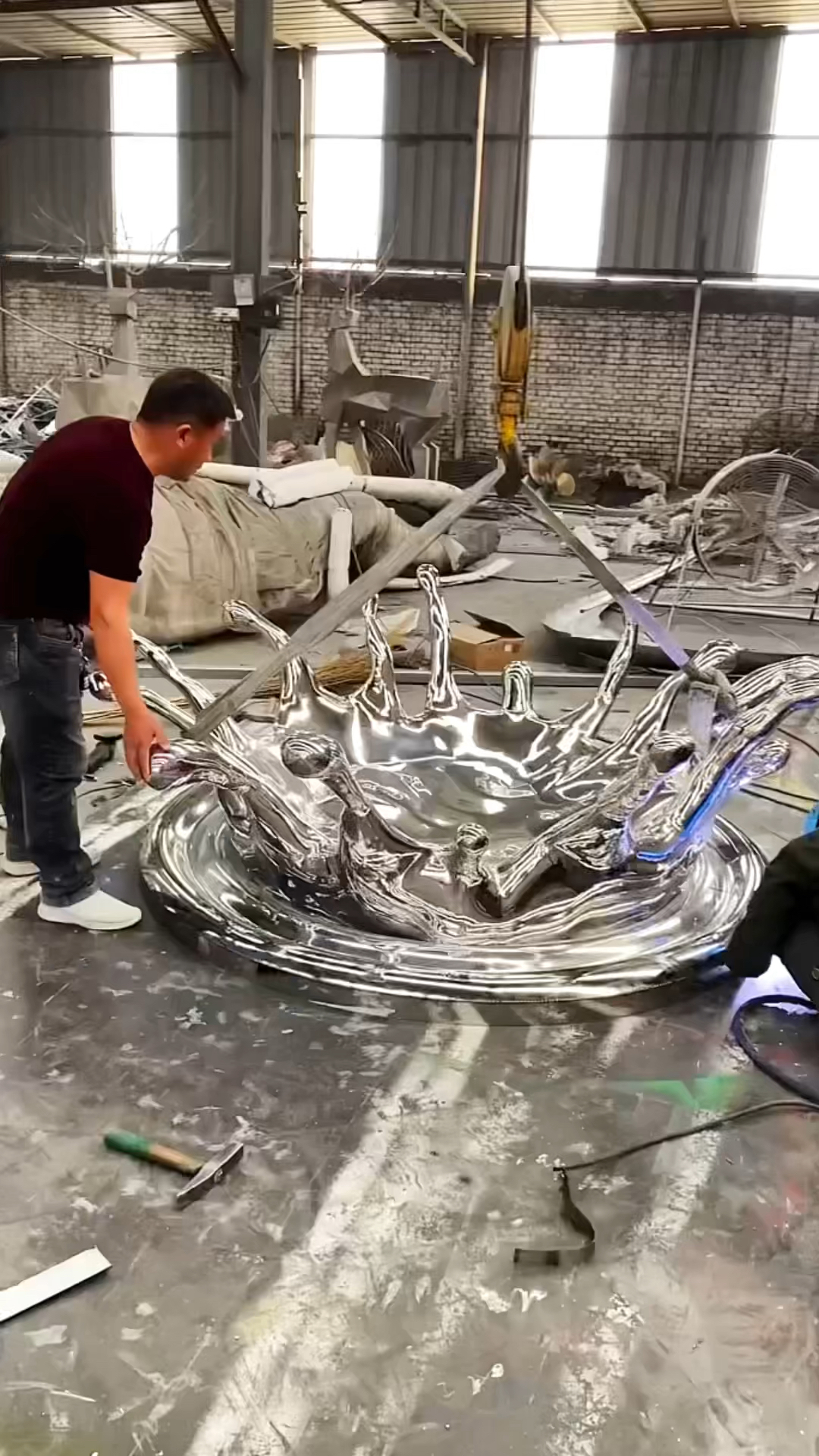 雕塑作品制作过程