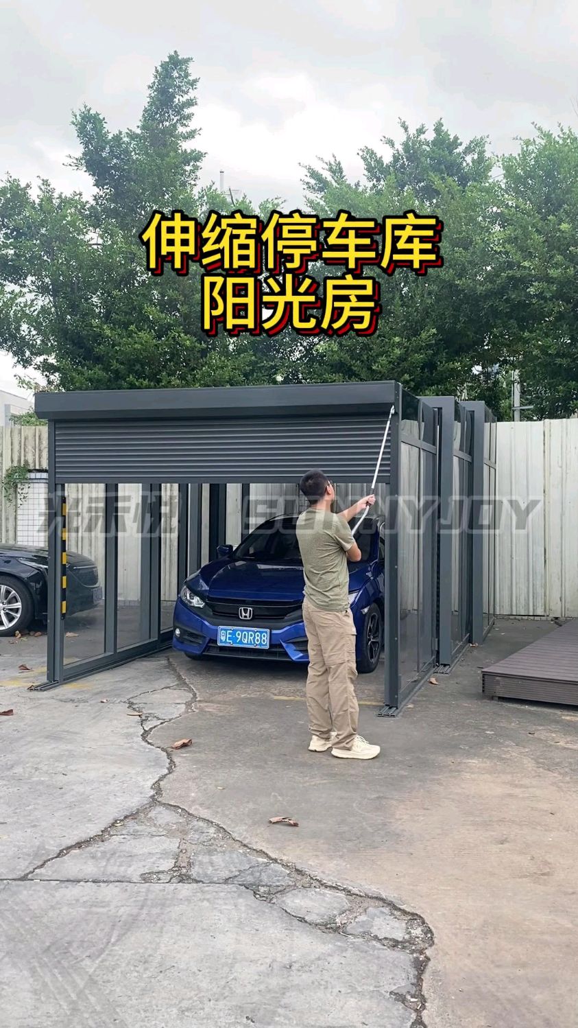 伸缩停车库,推拉阳光房,伸缩车棚