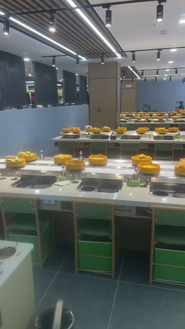 旋转小火锅涮烤一体设备