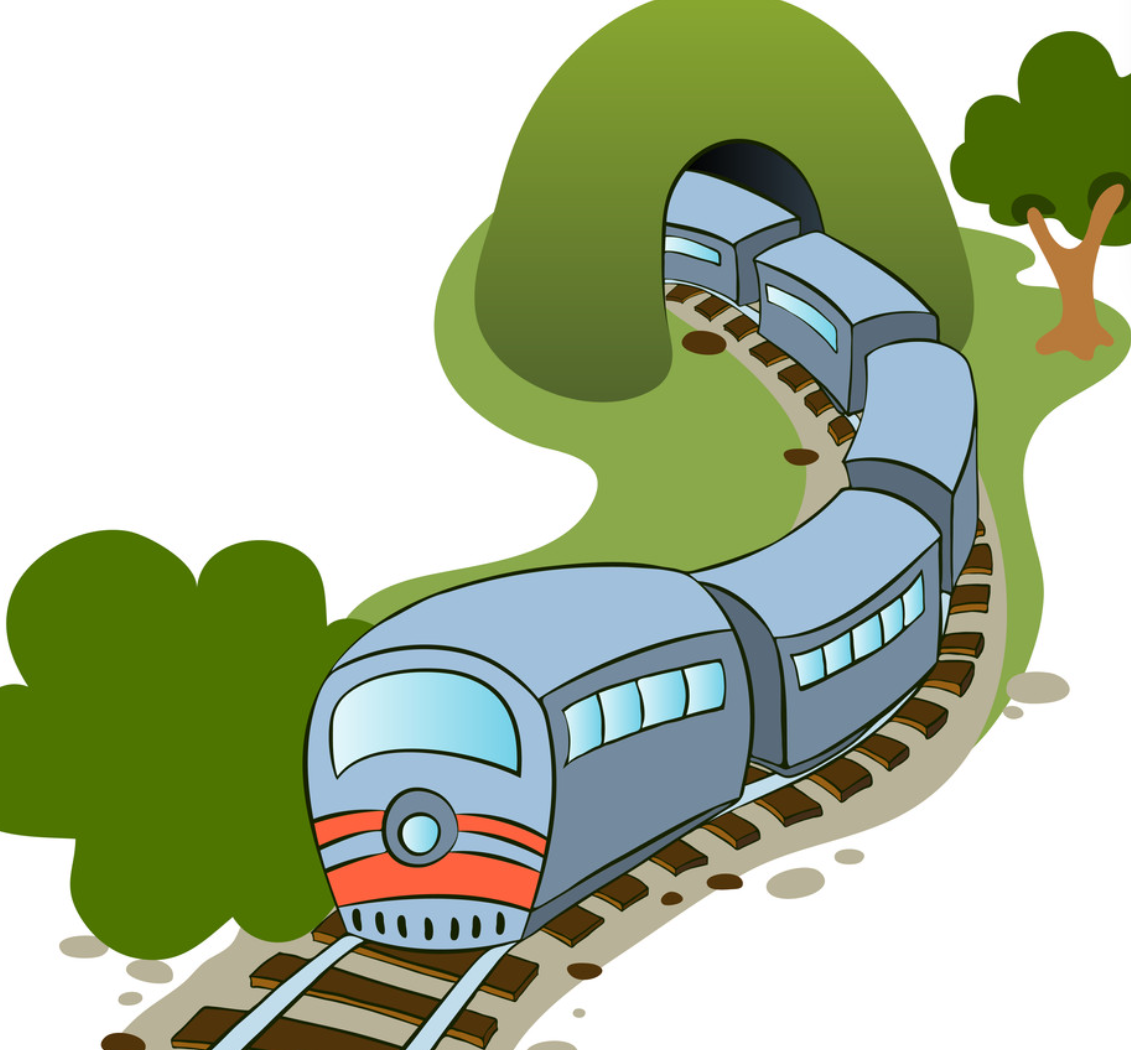 摩洛绿色和谐号磁悬浮列车简笔画火车过隧道 简笔画高铁隧道卡通火车