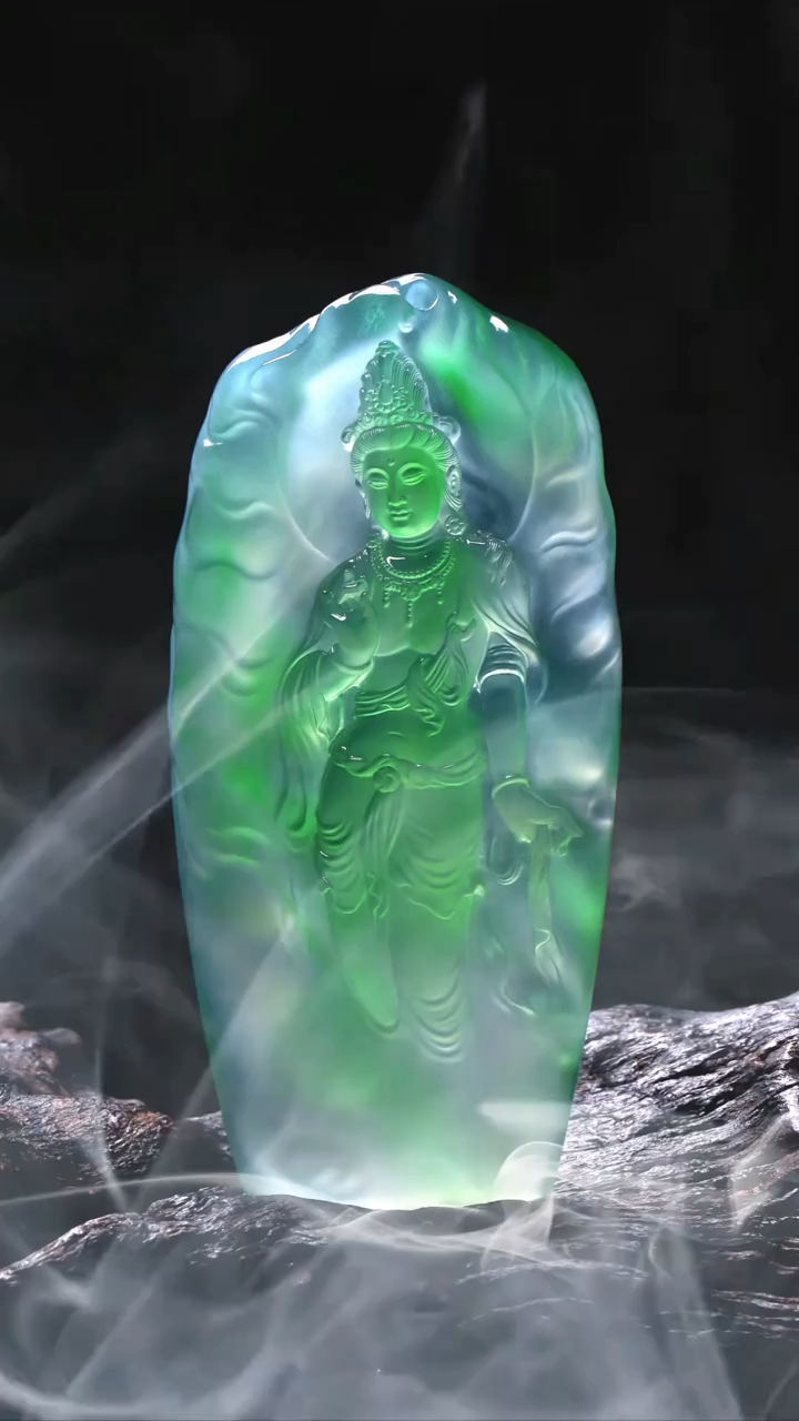 玉雕大师陈梅松老师的作品,观音自在,给大家欣赏