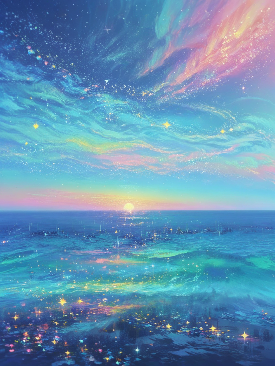 油画图片分享,星辰大海