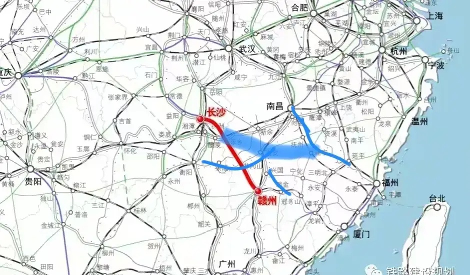 对于赣西南建设吉井衡城际对接怀邵衡铁路,作为沪昆赣湘段辅助线路