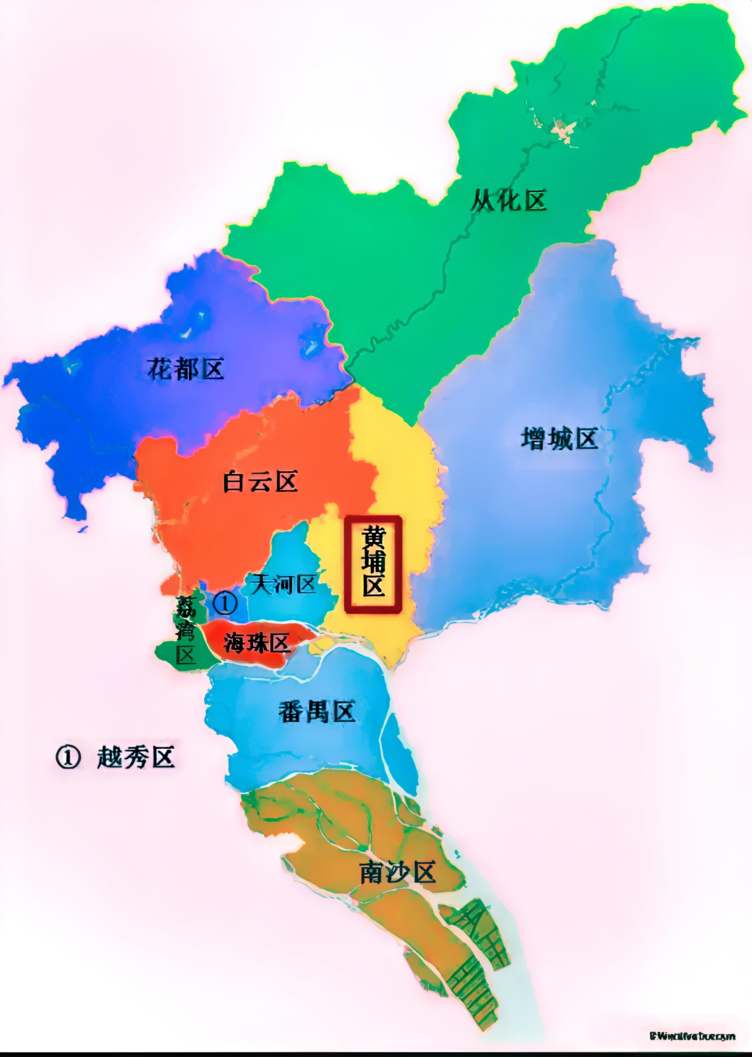 5,白广州地图广州市地图广州市行政区划图广州