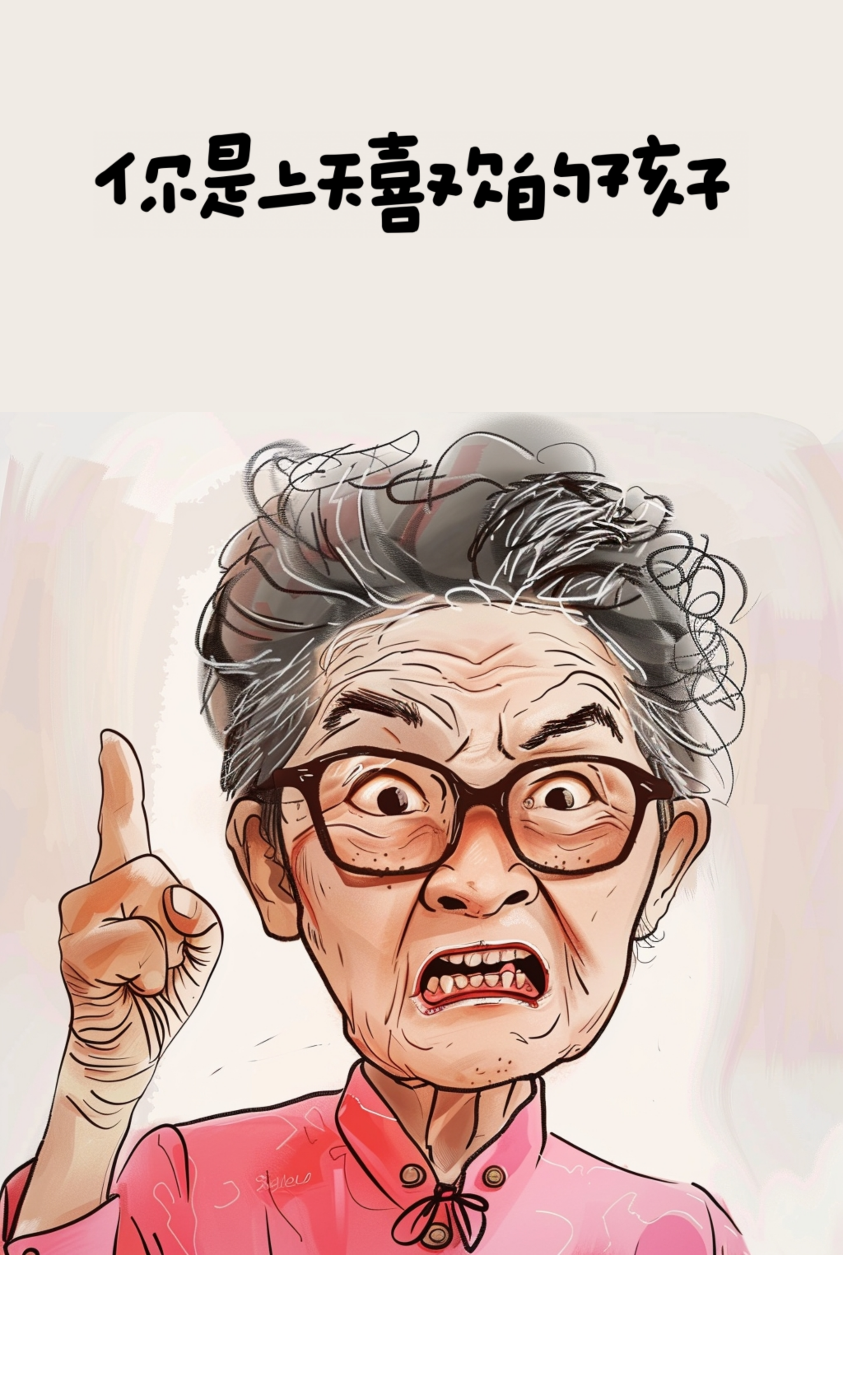 狂躁奶奶语录: 你是上天喜欢的孩子, 你命里有钱