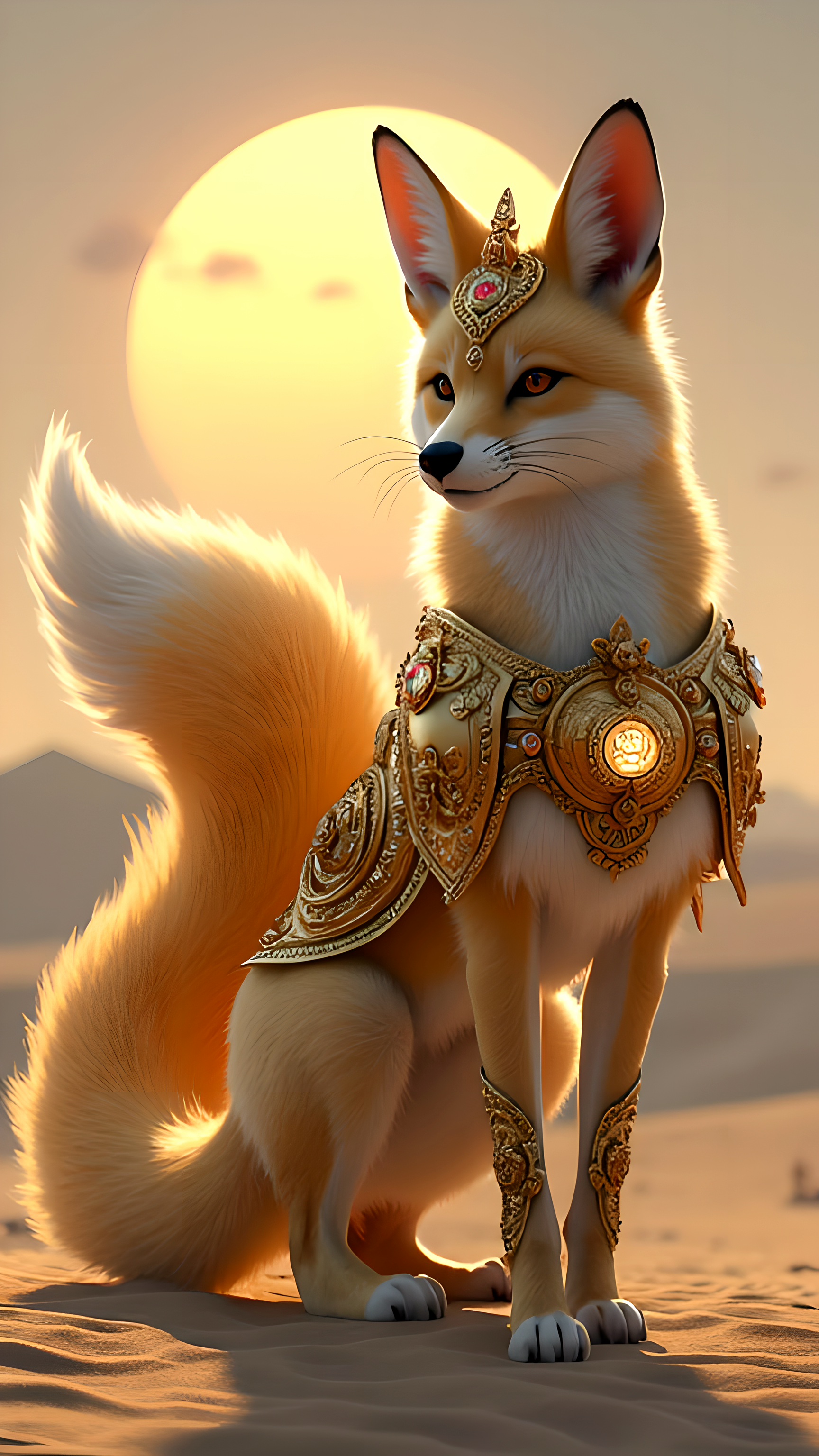 狐狸,一种神秘而狡黠的生灵.曾是灵性的象征和存在,被视为祥瑞之兽