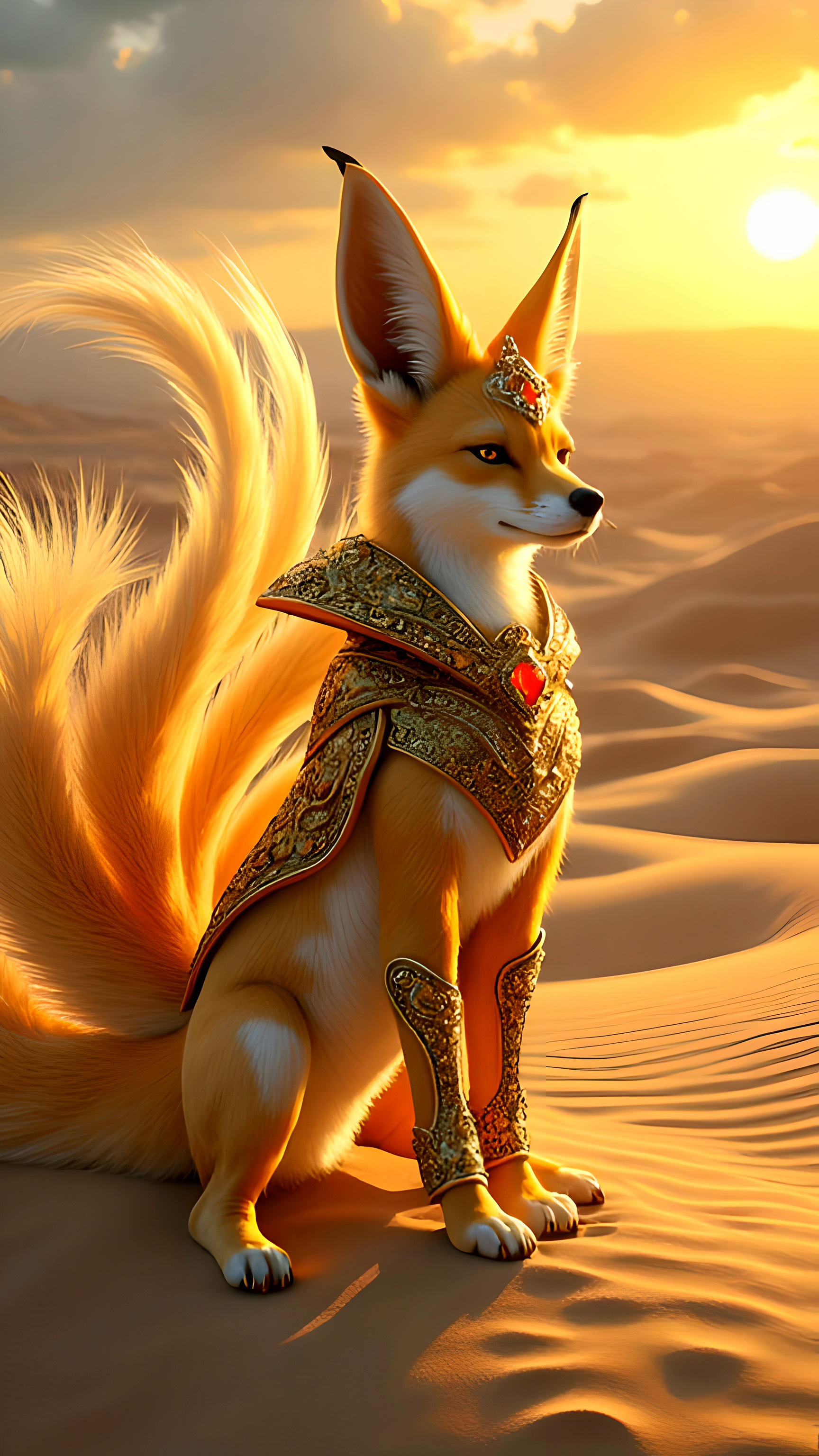 狐狸,一种神秘而狡黠的生灵.曾是灵性的象征和存在,被视为祥瑞之兽