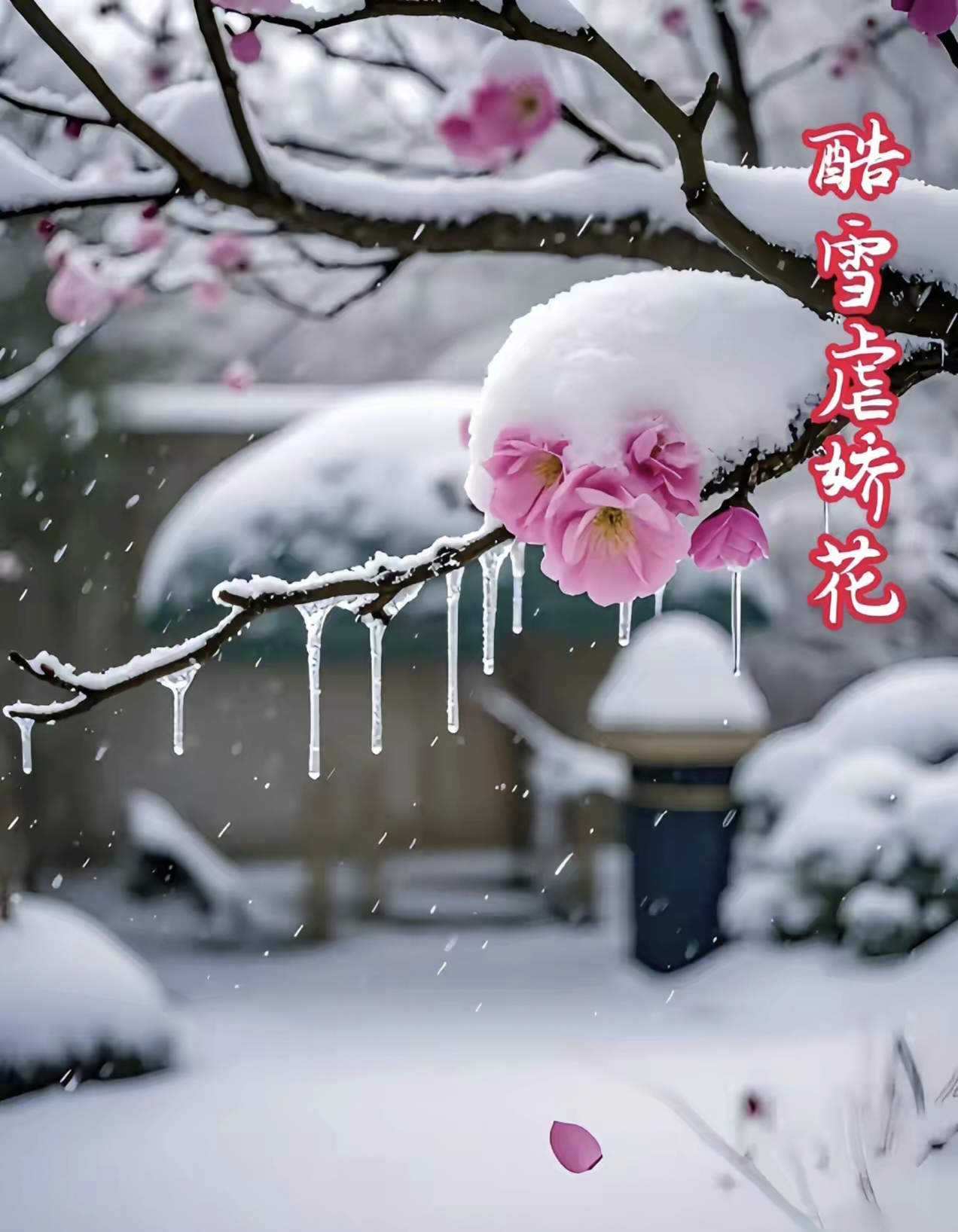 上联:酷雪虐娇花 下联:?