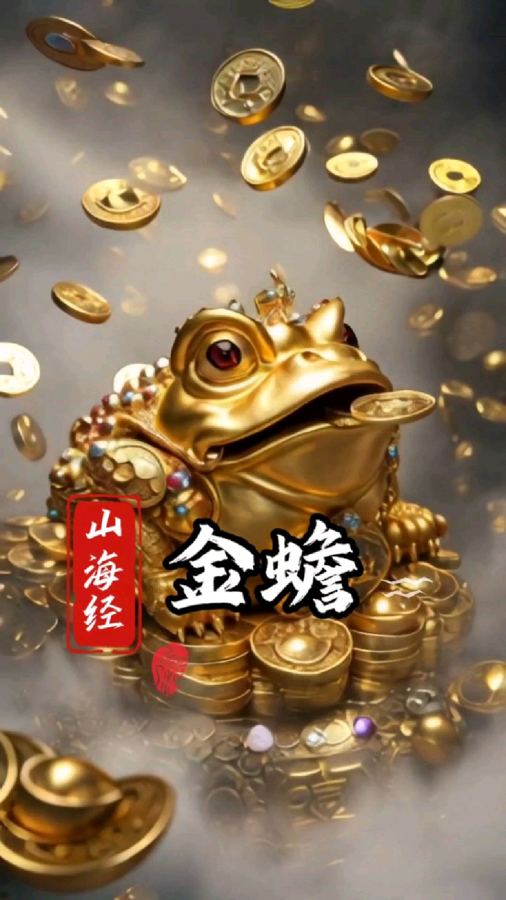 《山海经·金蟾》吾乃金蟾,为财富象征.能口吐千金,招财纳福