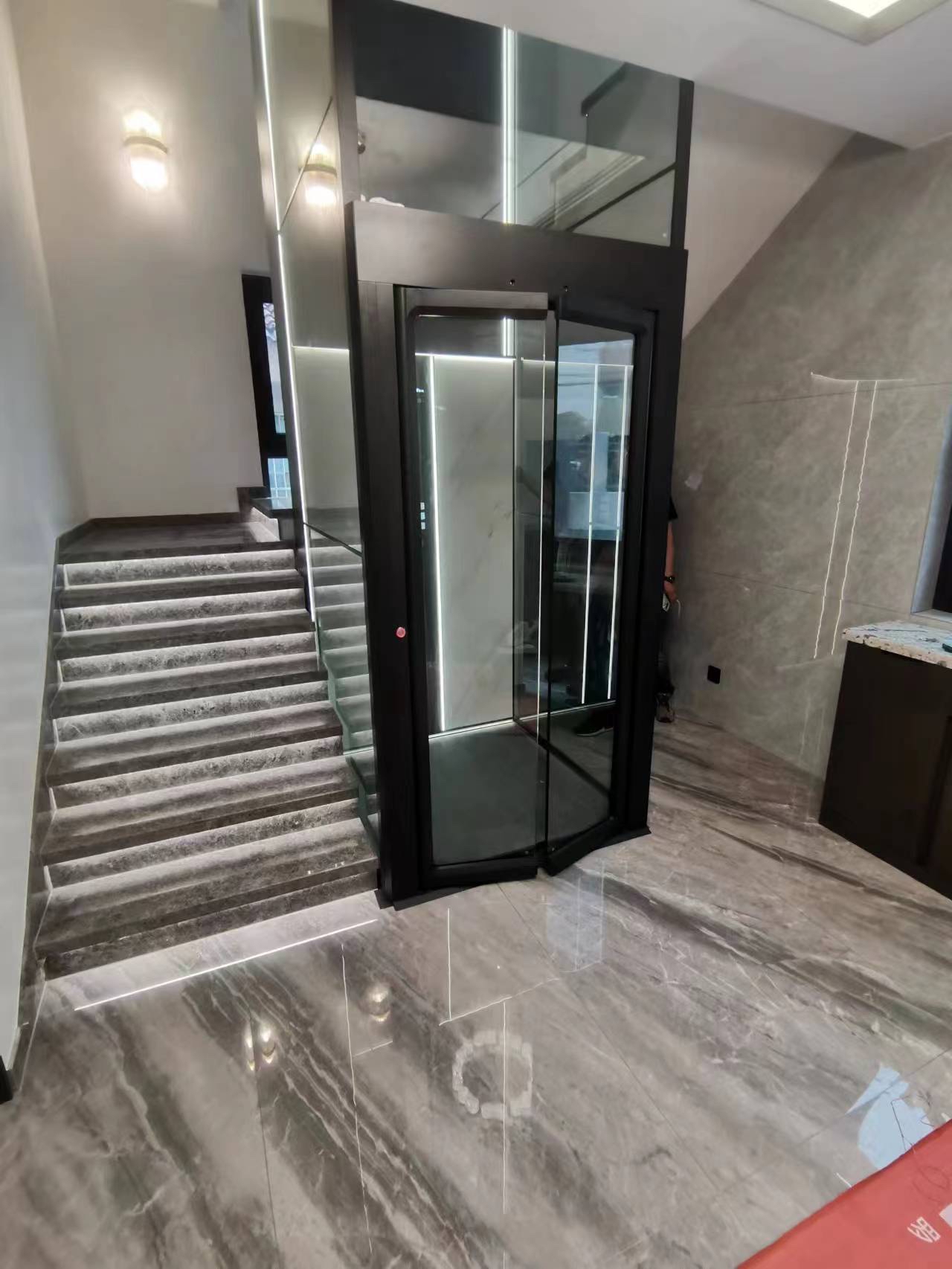 广州天河联排别墅3层家用别墅电梯无需井道即可安装