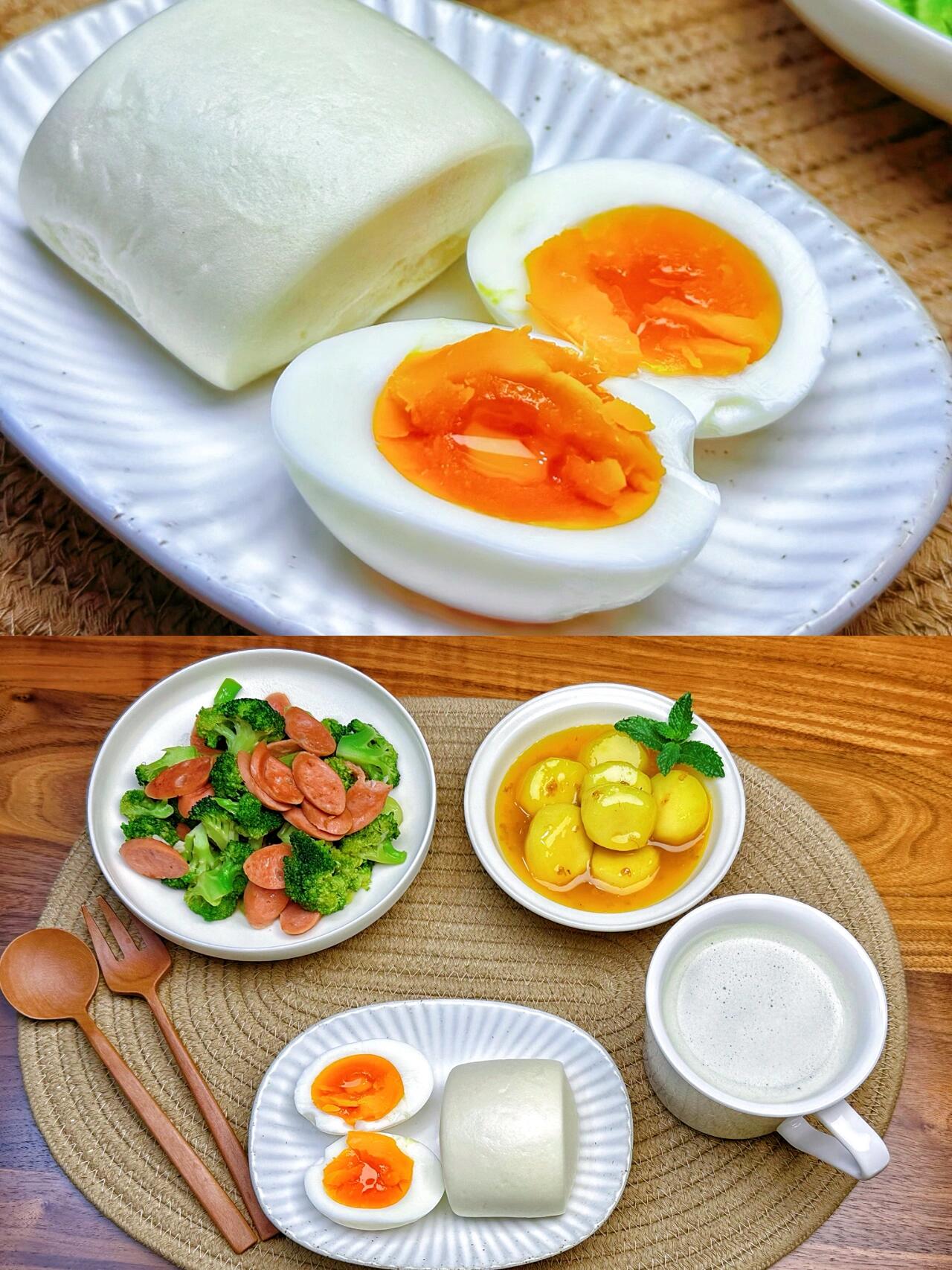 橙汁马蹄 火腿肠炒西兰花||天热孩子早上没胃口~ 喜欢吃点