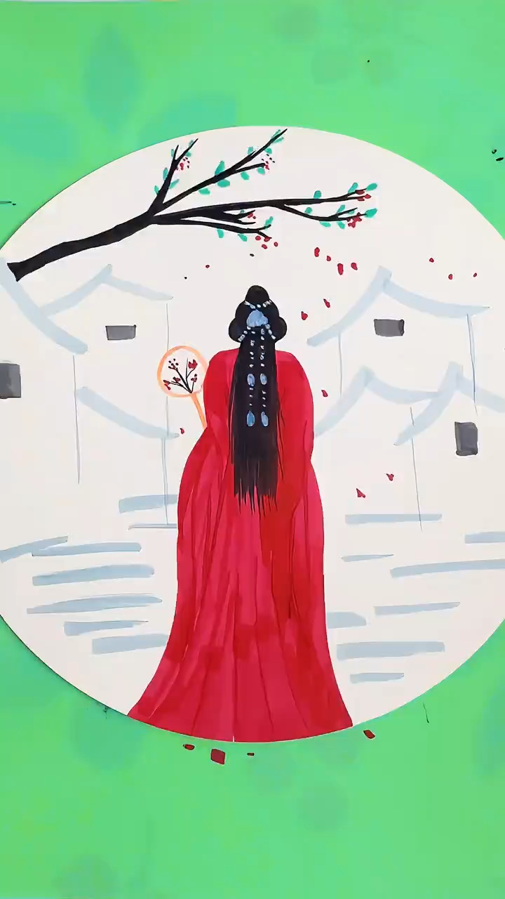 古风美女背影这样画,一学就会!