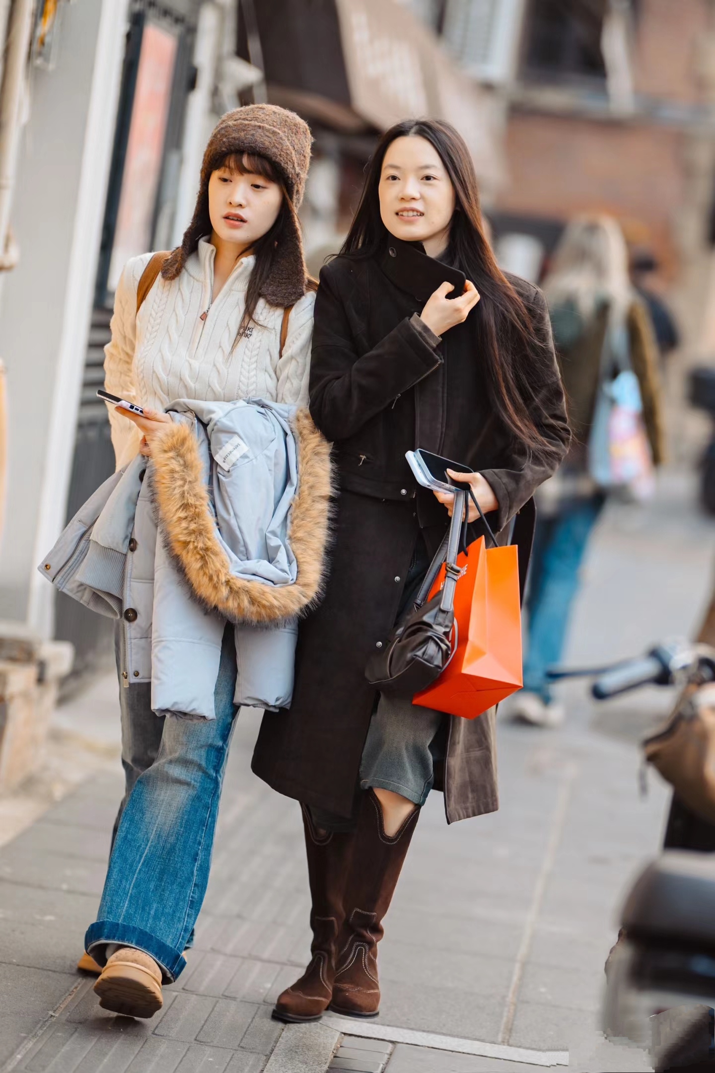 —初冬的上海街头,姐姐妹妹美美哒!