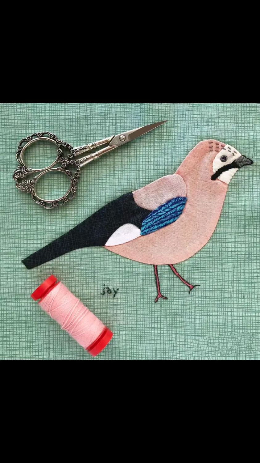 可爱又简单好做的"碎布头小鸟"