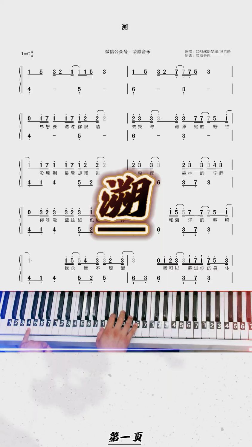 简单版《溯》双手简谱教学