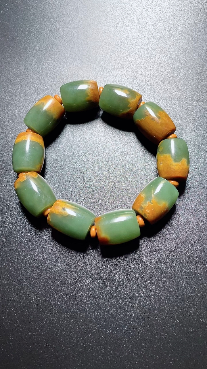 和田玉河磨玉手链