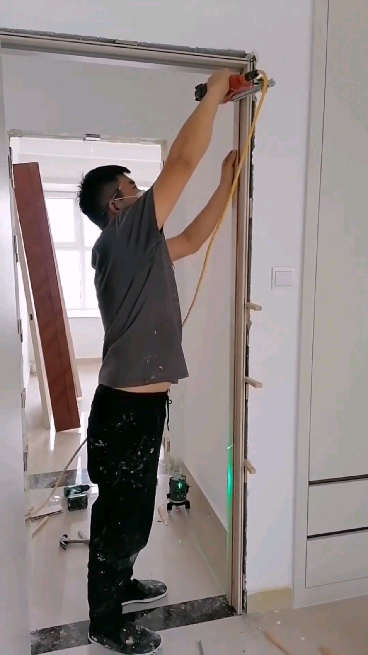 室内装修#木门安装技术分享