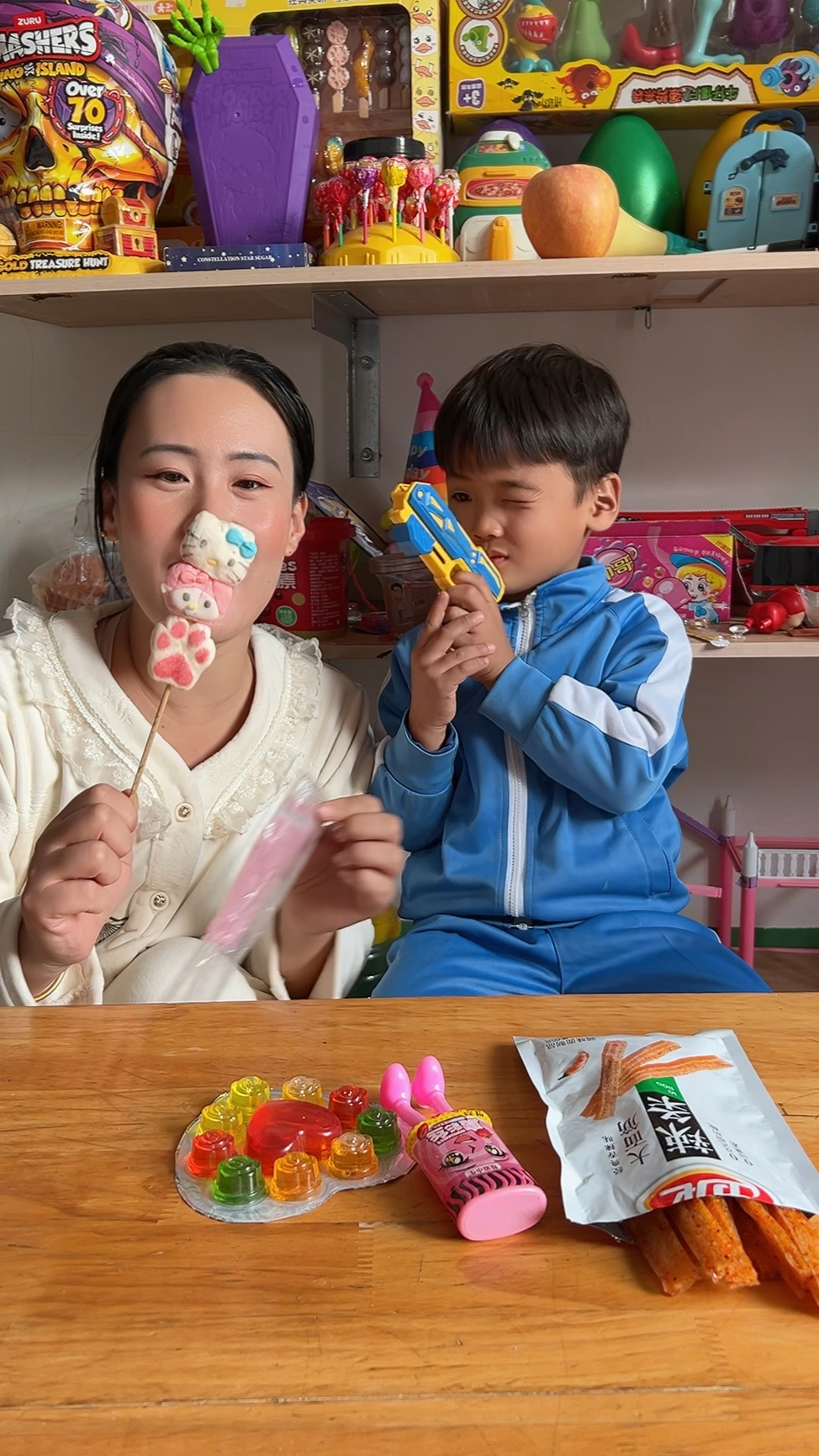 情侣吃棉花糖表情包图片