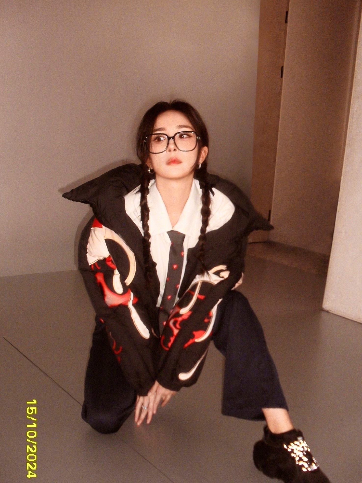 扎小辫儿的杨幂好美啊这才是真正的幂豆可爱的豆可爱的美