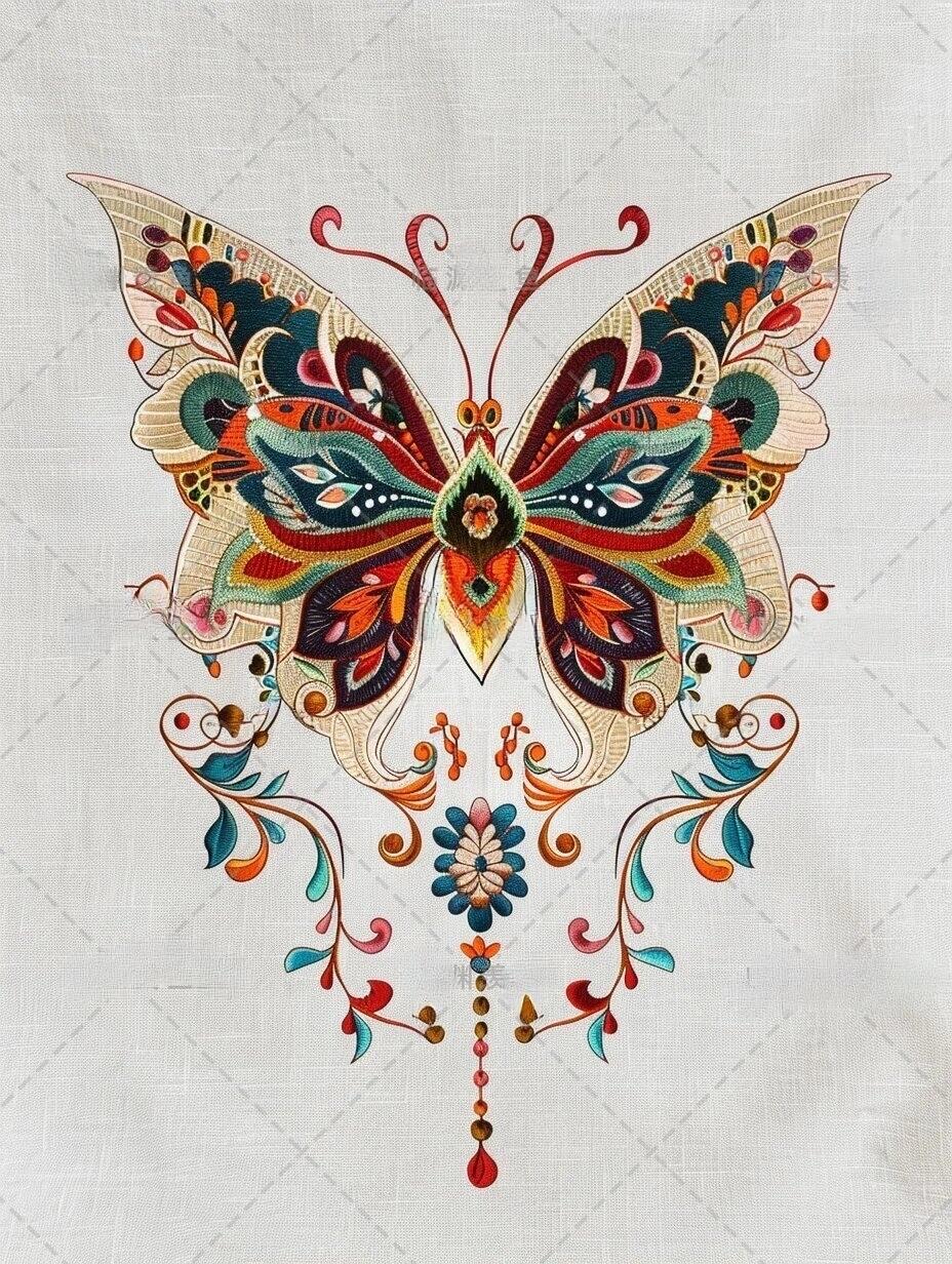 敦煌壁画蝴蝶祥纹