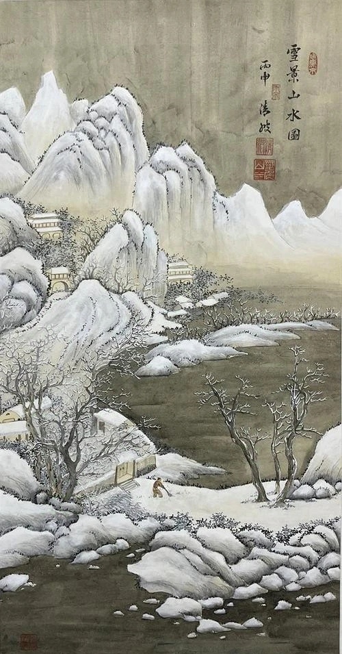 名家大师工笔青绿山水雪景画的魅力第二篇精选九幅