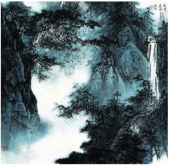 旁及南派,广采博取,兼收各类画种之精华,作品朴秀多姿,"白派山水"传人