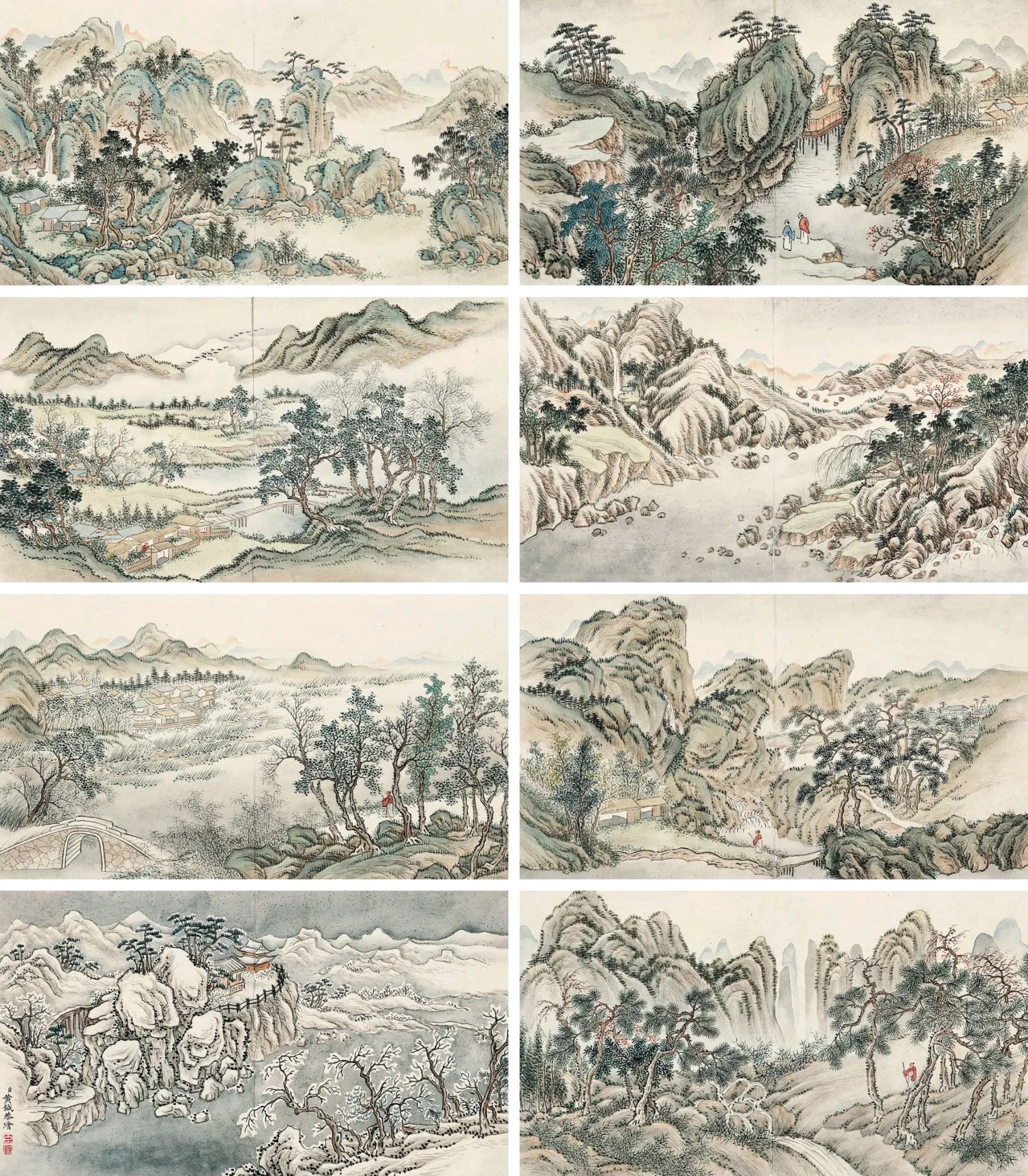 设色格调富丽色彩明艳