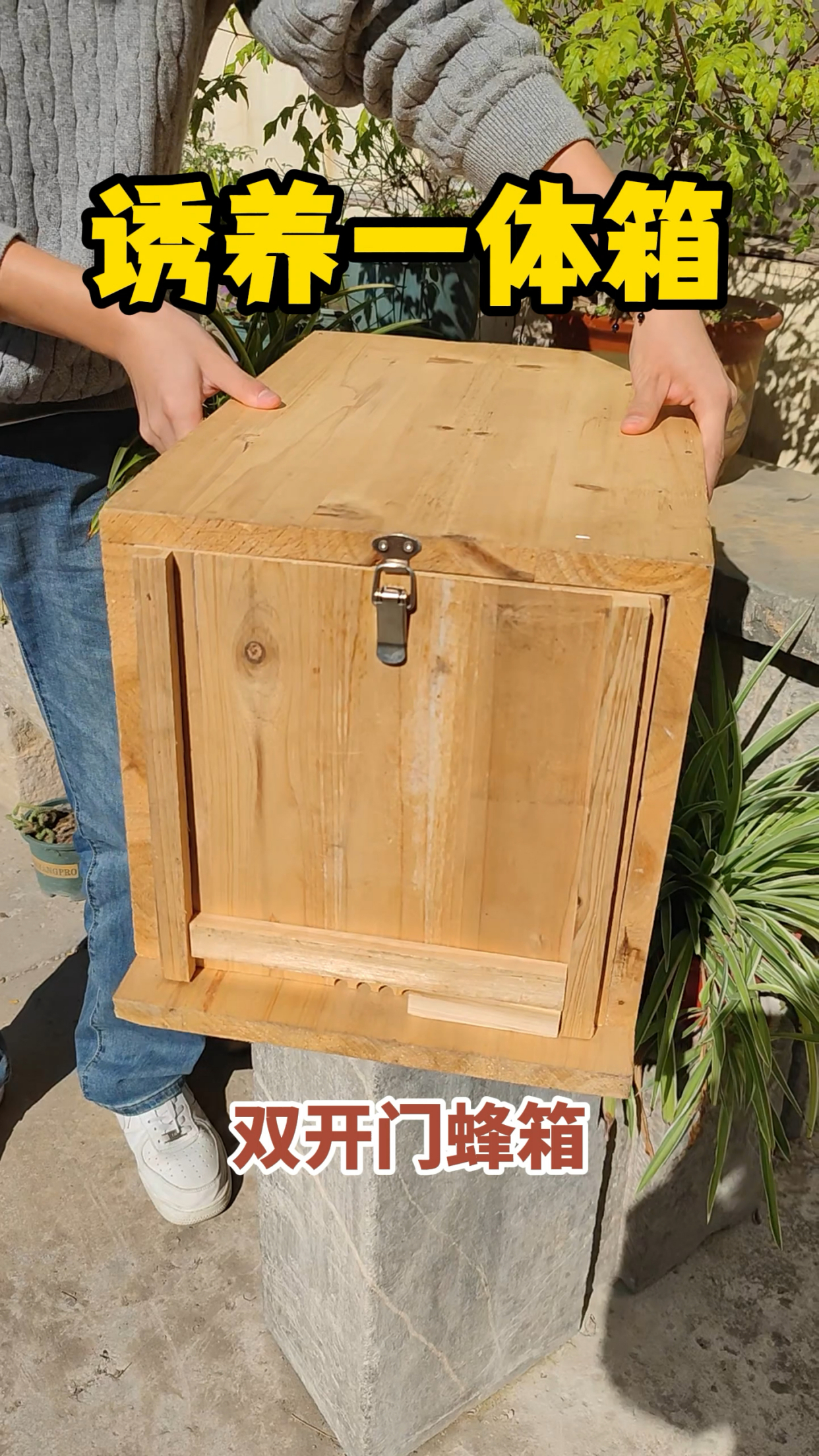 这款双开门蜂箱专为土养中蜂打造诱养一体箱新手朋友也能养到爆箱