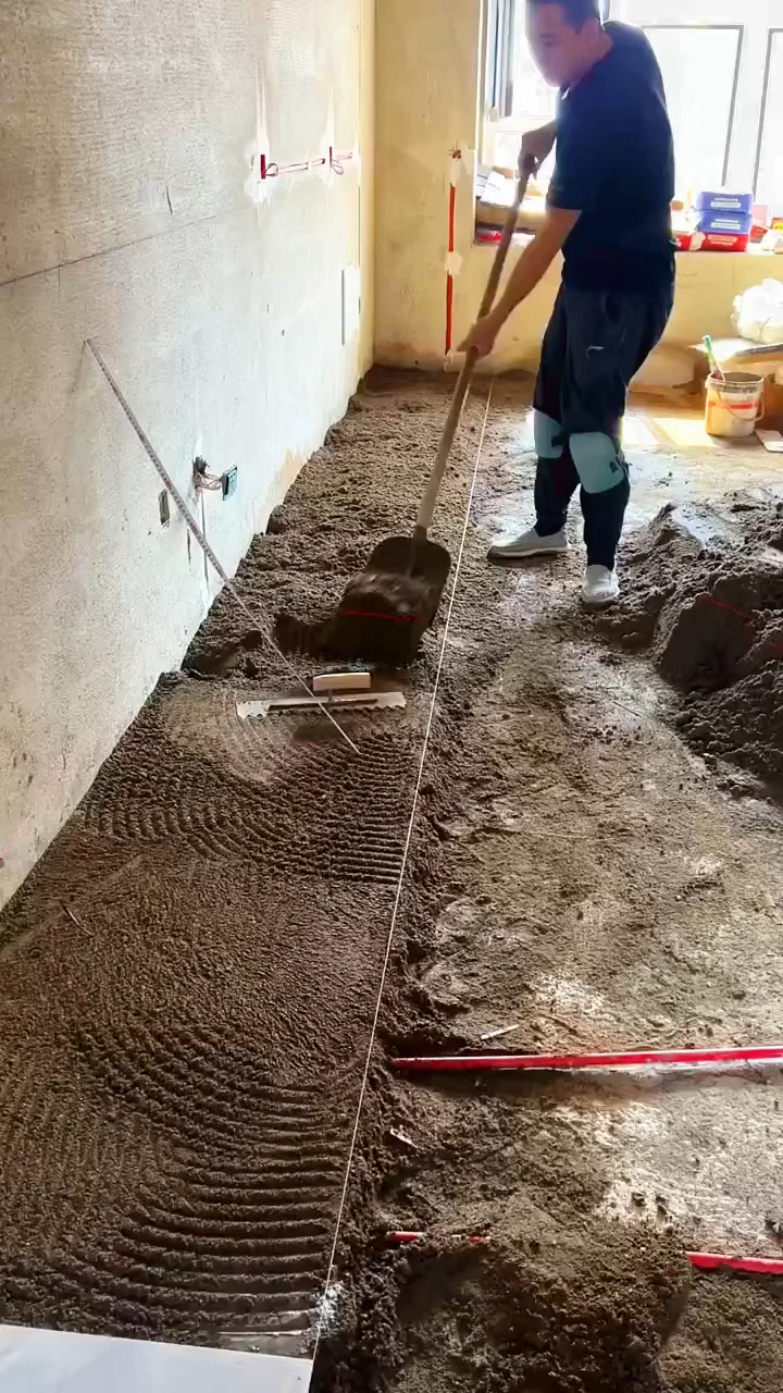 地砖铺贴施工过程