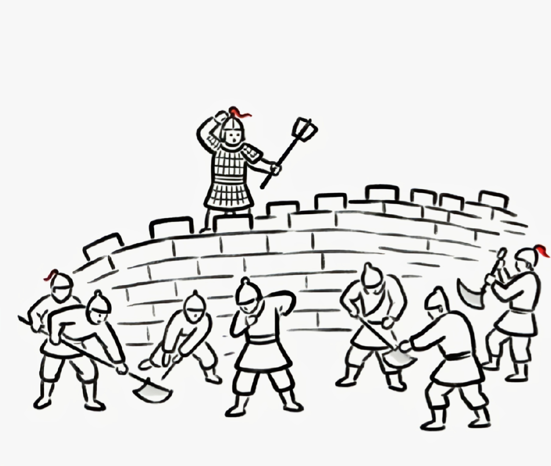 等待朝廷的安排;一虐彩分 简笔画围魏救赵简笔画古代人群简笔画中国