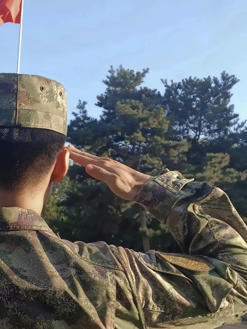 军人男孩穿迷彩服背影图片当兵的照片不露脸军人不露脸兵哥哥穿迷彩服