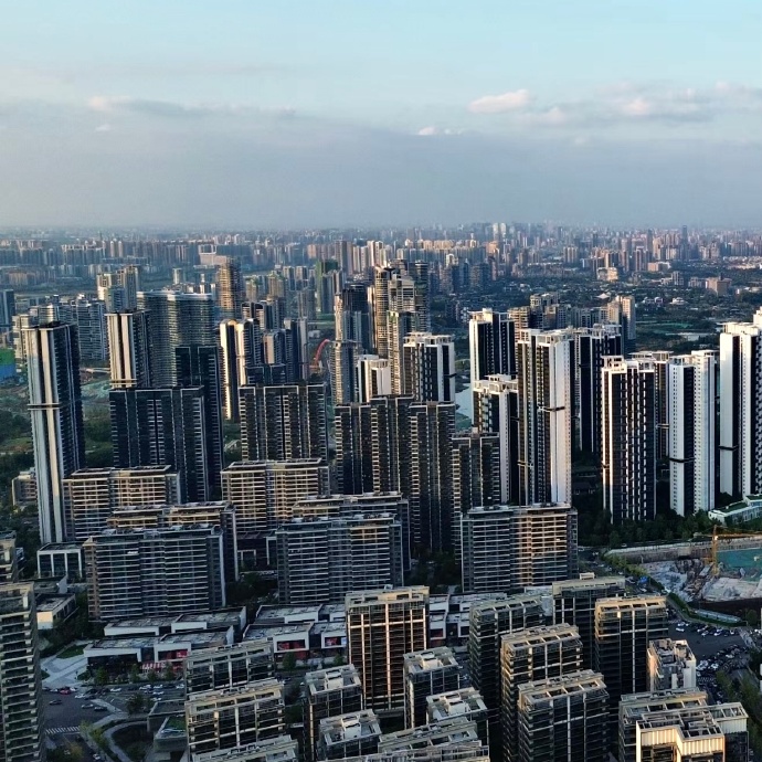 天府商务区西区建设进展,图片来自拾遗