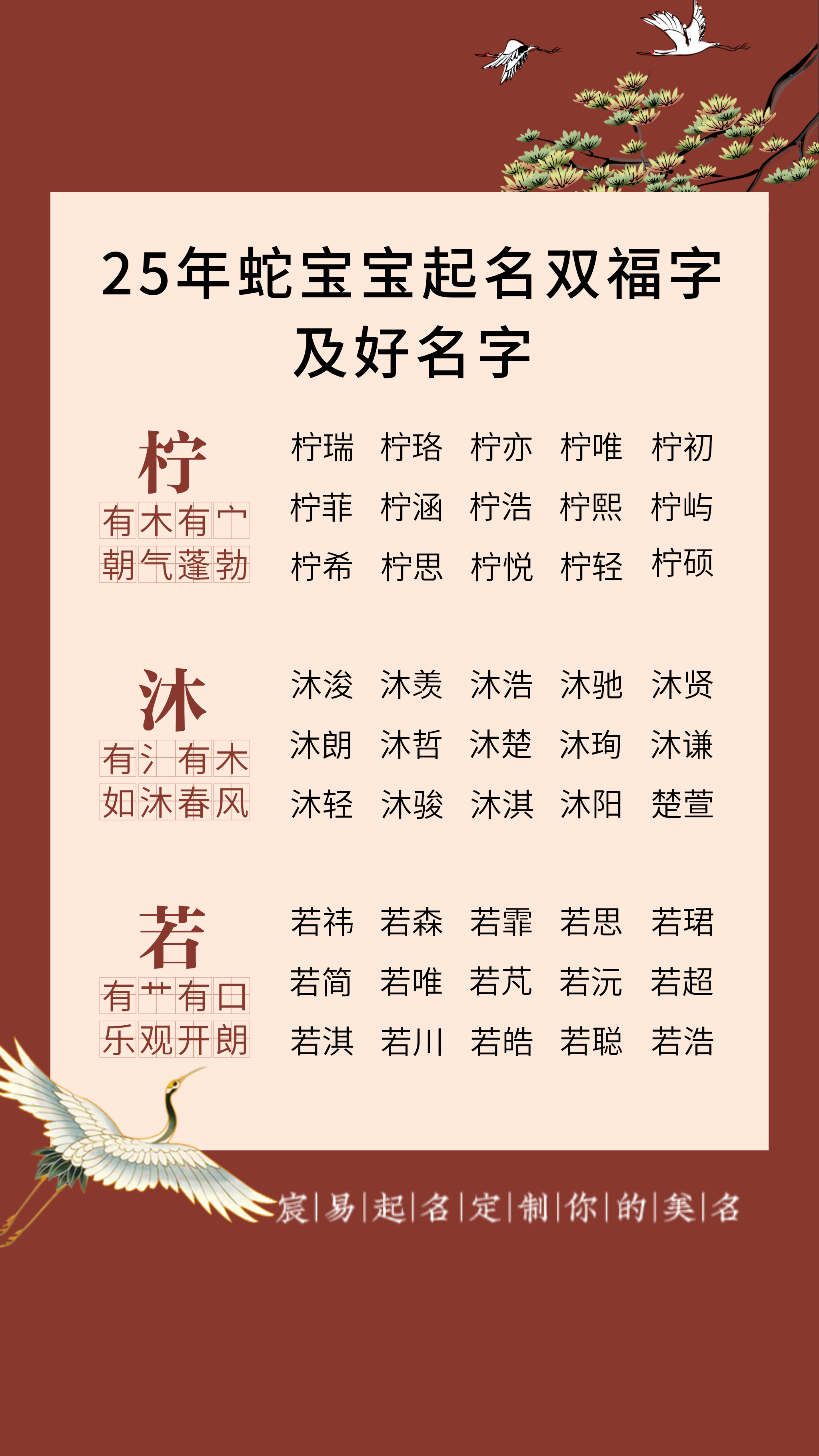 宝宝起名:25年蛇宝宝起名双福字及好名字#取名#新生儿#宝宝起名