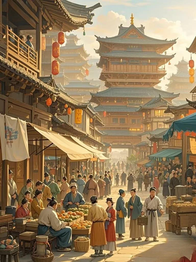 《清明上河图》所展现的大宋汴梁城,是一幅充满生活气息,热闹非凡的