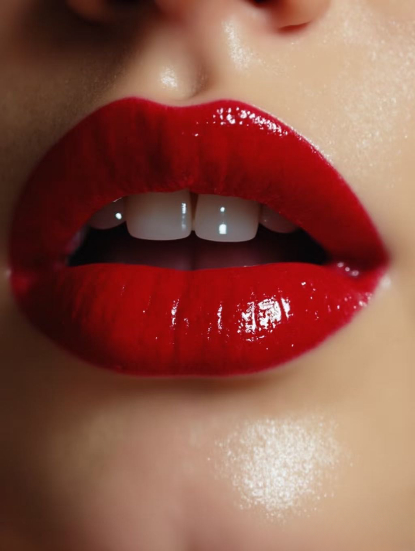 那性感的红嘴唇,犹如燃烧的烈火,鲜艳而炽热