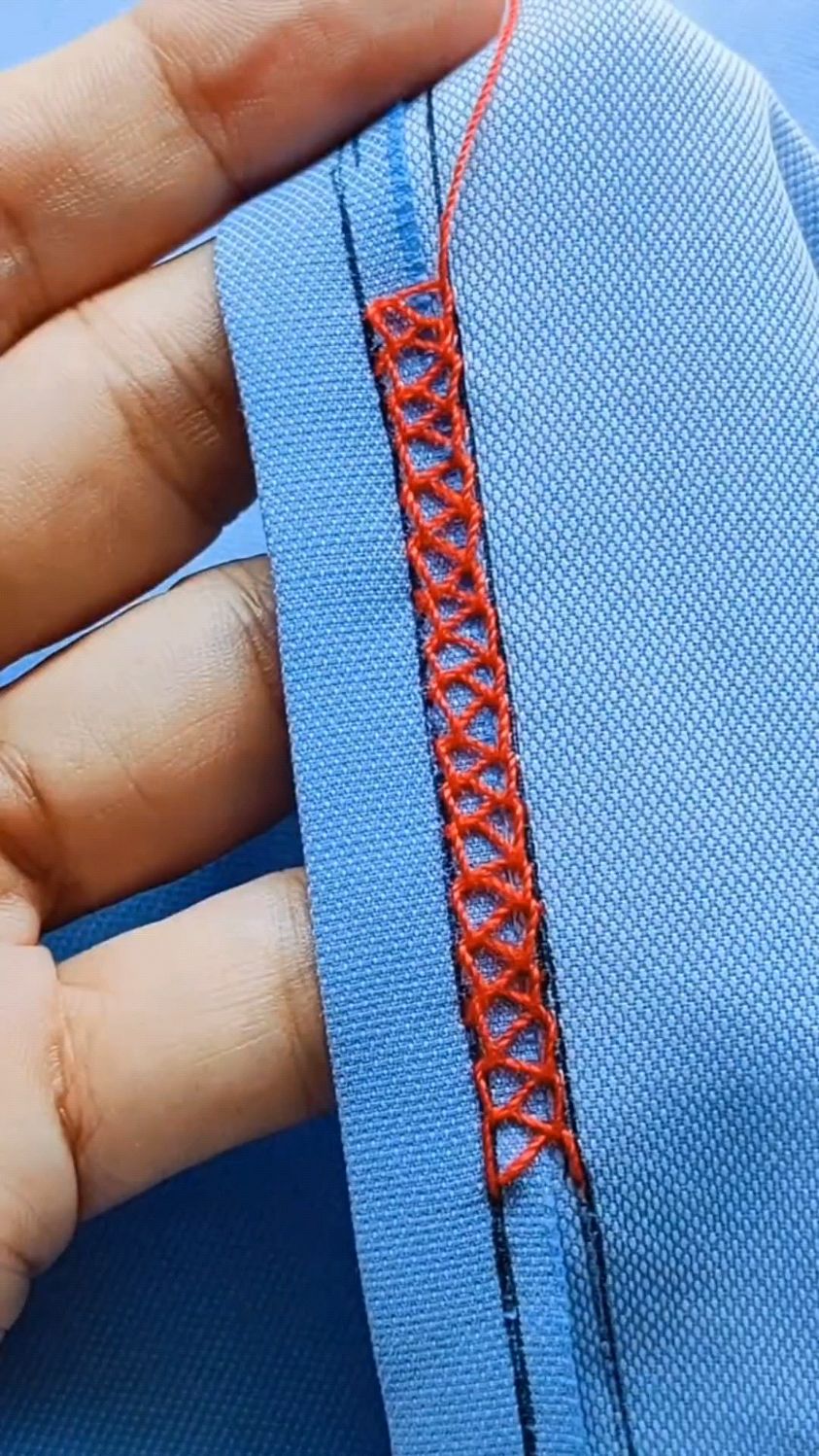 锁边针法分享,喜欢的收藏