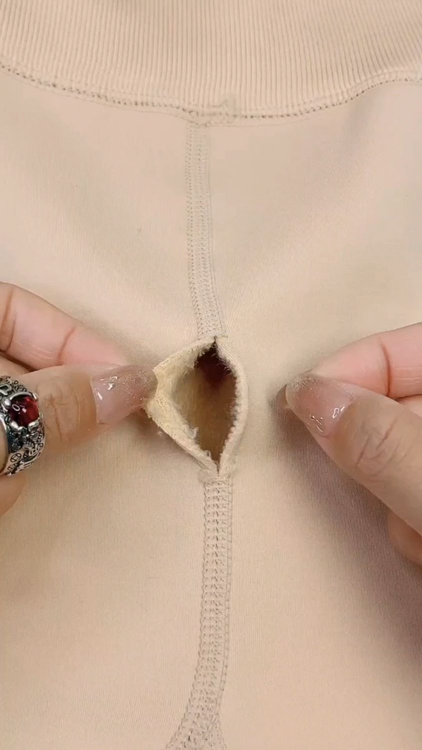 打底裤破洞不要扔,教你一招完美缝补